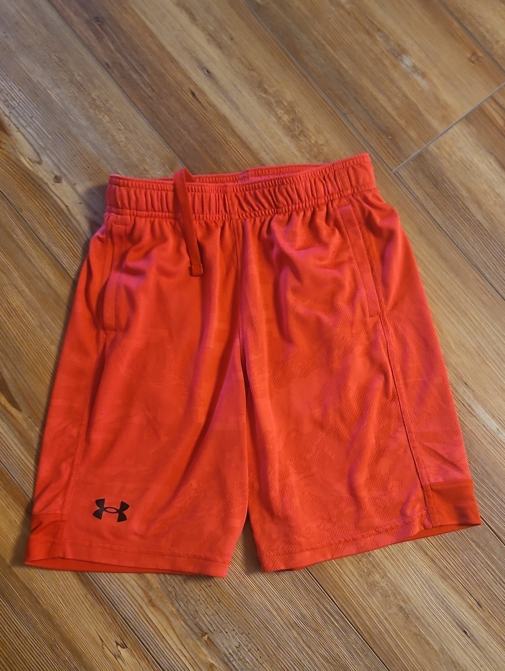 Under Armour Boys Red Athletic Shorts